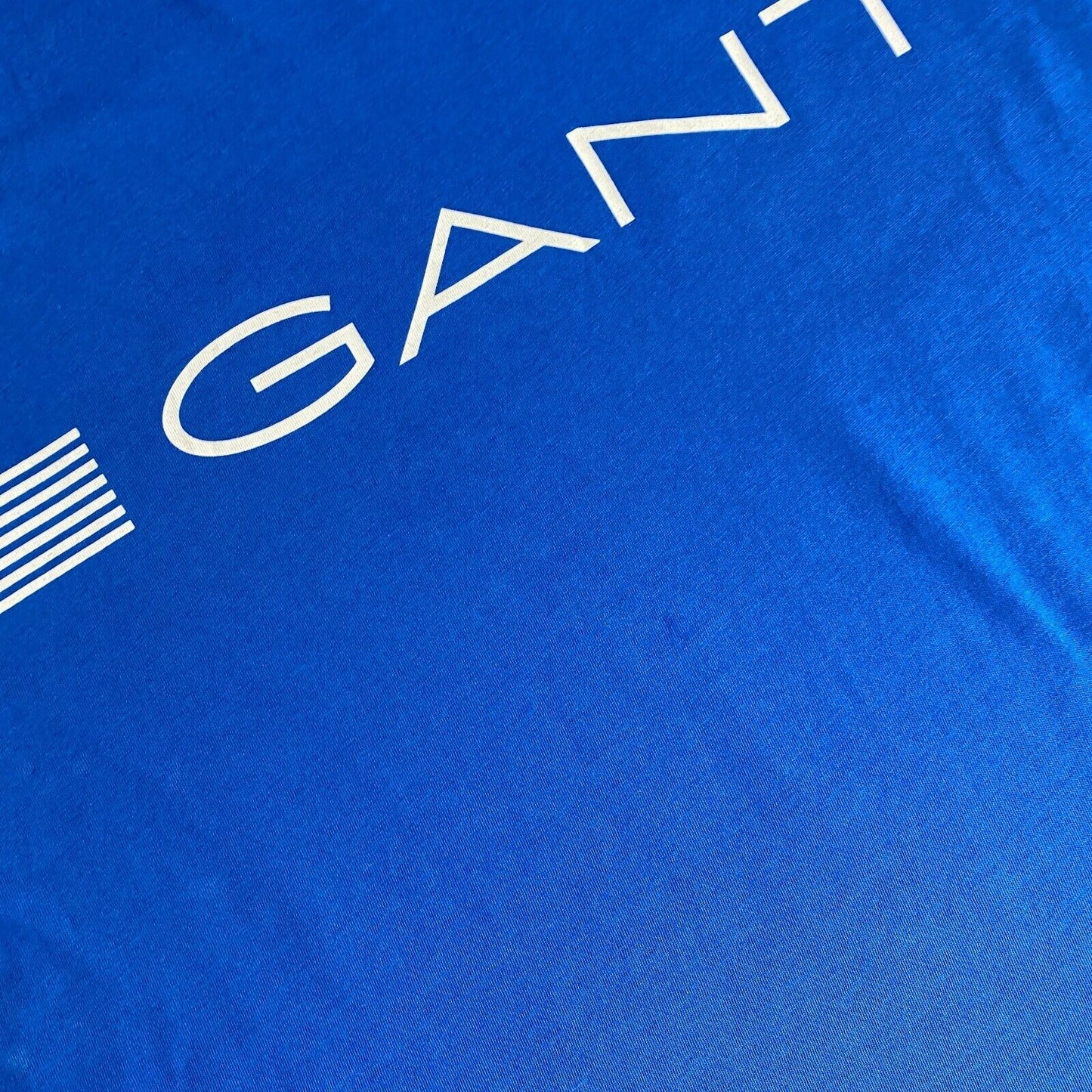 GANT Blue Stripes Crew Neck T Shirt Size L