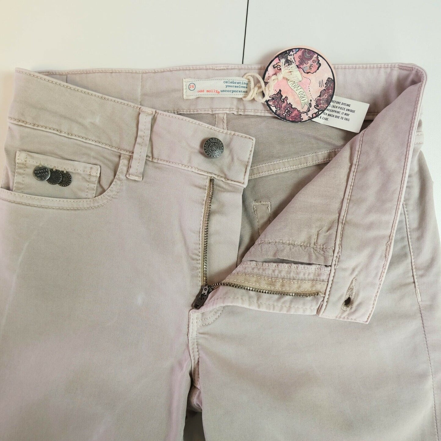 ODD MOLLY Light Pink Main Purpose Pants Trousers Size 26 / M