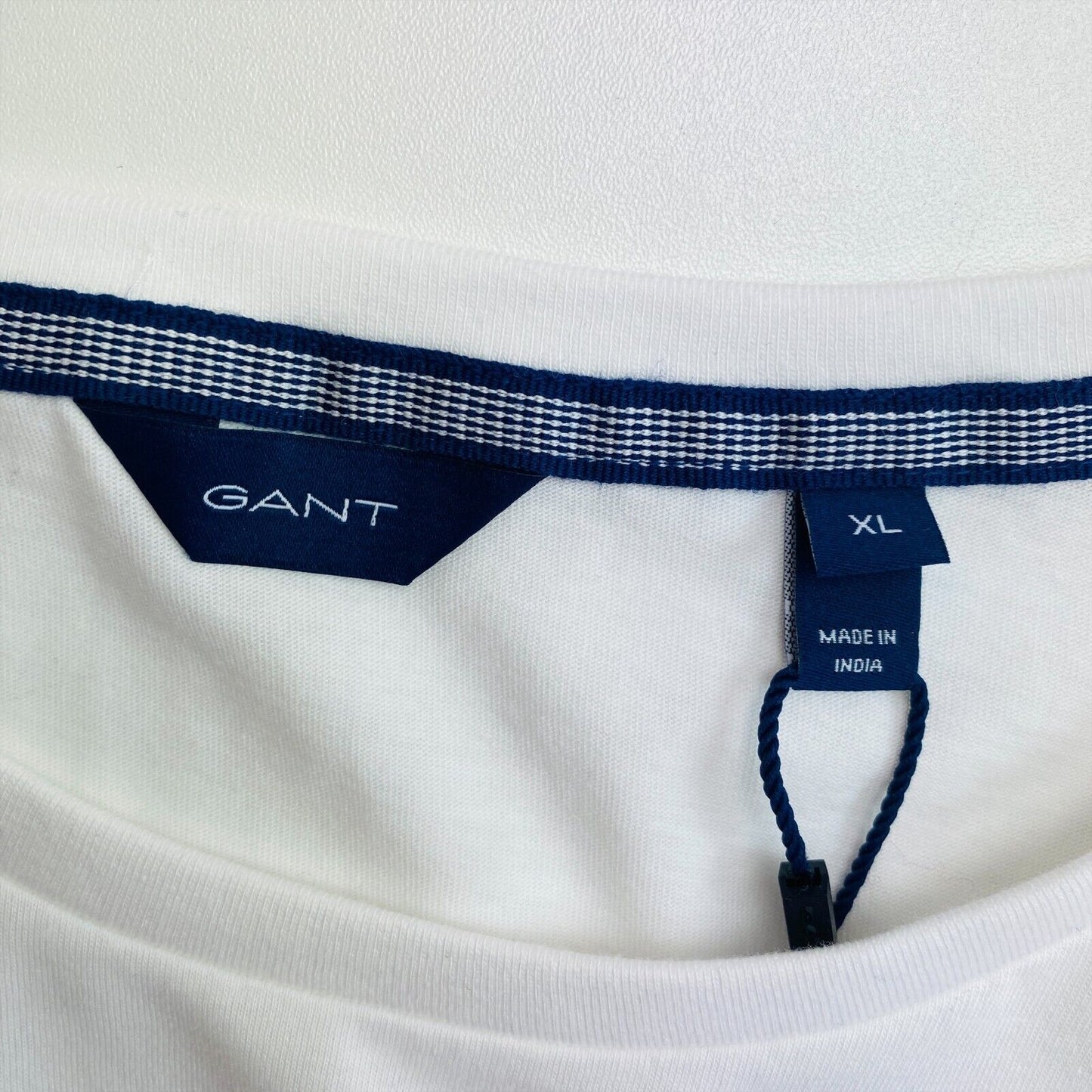 GANT T-Shirt mit Rundhalsausschnitt, Lock Up, Weiß, Größe XL