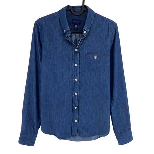 GANT Marineblaues Jeanshemd, Größe EU 34 UK 6 US 4