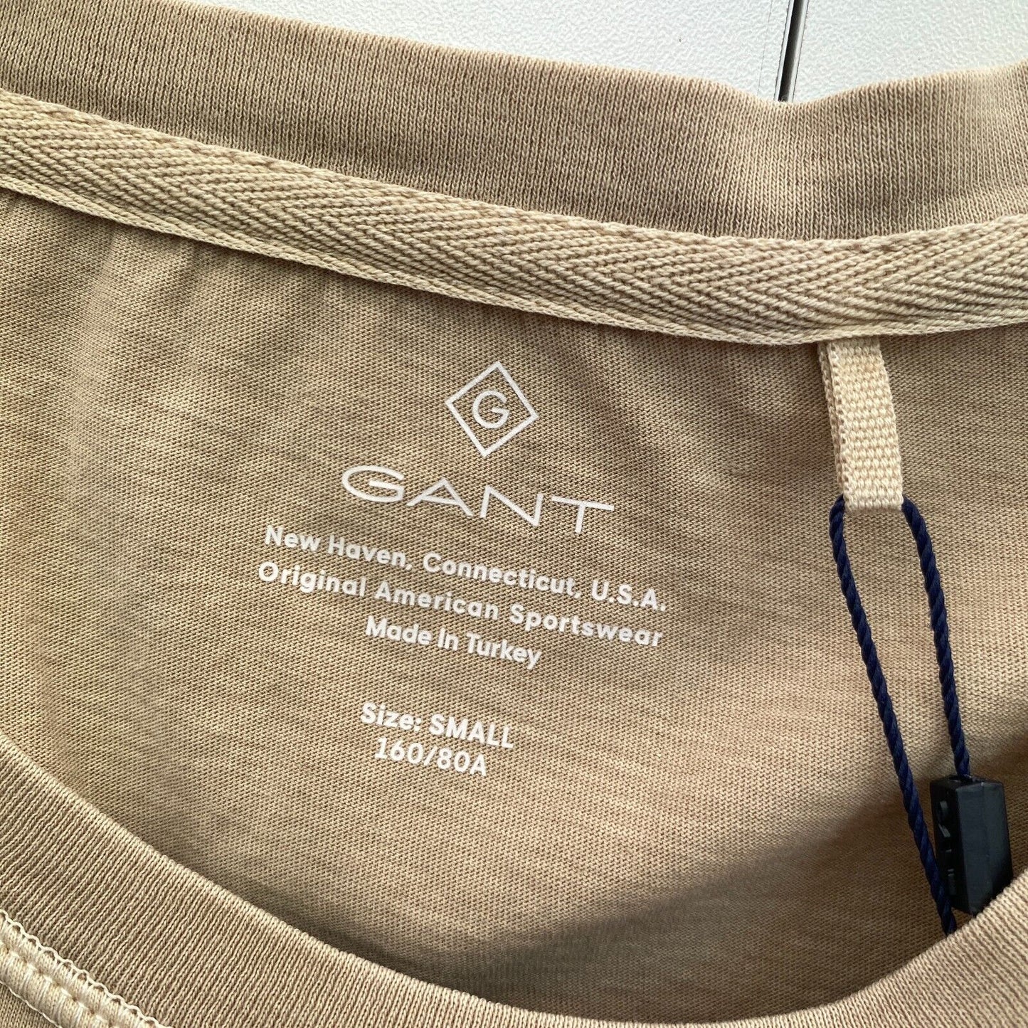 GANT Brown Sun Faded Crew Neck T Shirt Size S