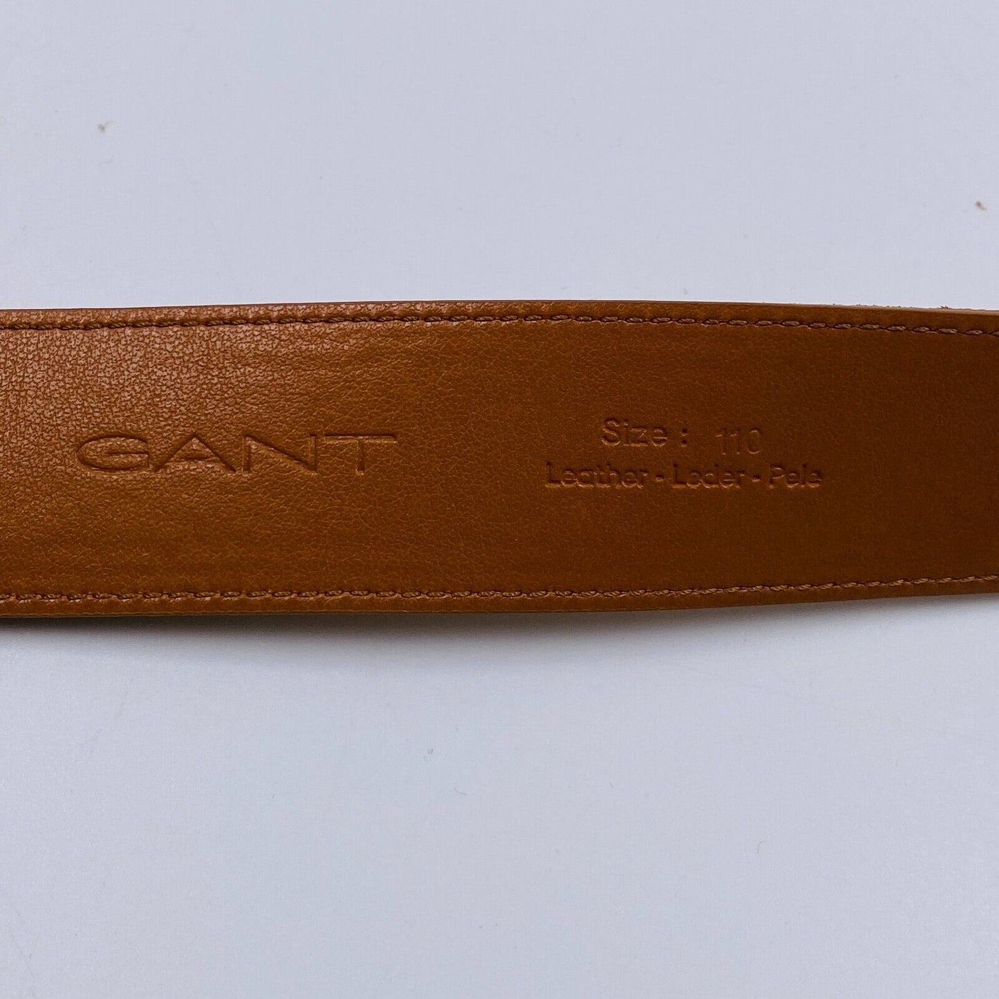 GANT Mens Brown Classic Suede Leather Belt Size 110 cm 43 Inches