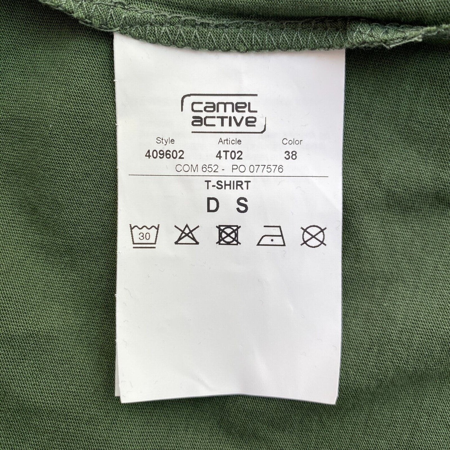 CAMEL ACTIVE Grünes T-Shirt mit Rundhalsausschnitt, Größe S