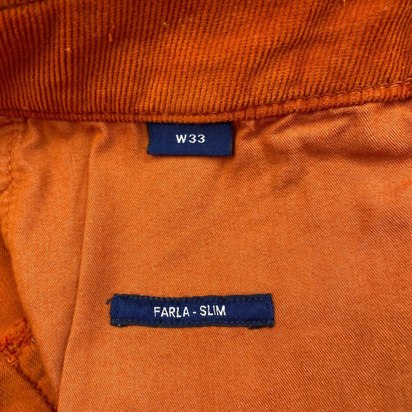 GANT Damen FARLA Cord-Jeans in Slim Fit, verkürzte Jeans in Dunkelorange, Größe W33