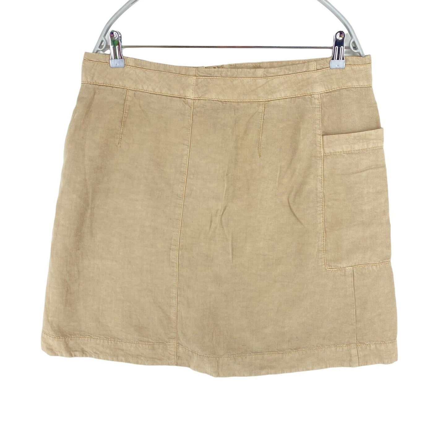 CAMEL ACTIVE Light Brown Linen Blend A Line Skirt Size EU 40 UK 12 US 10