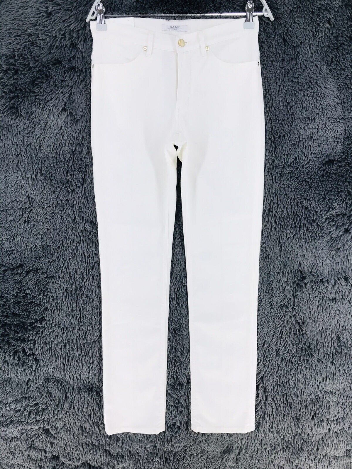 GANT DAWN femmes blanc Stretch taille normale coupe régulière jambe étroite jean W29 L34