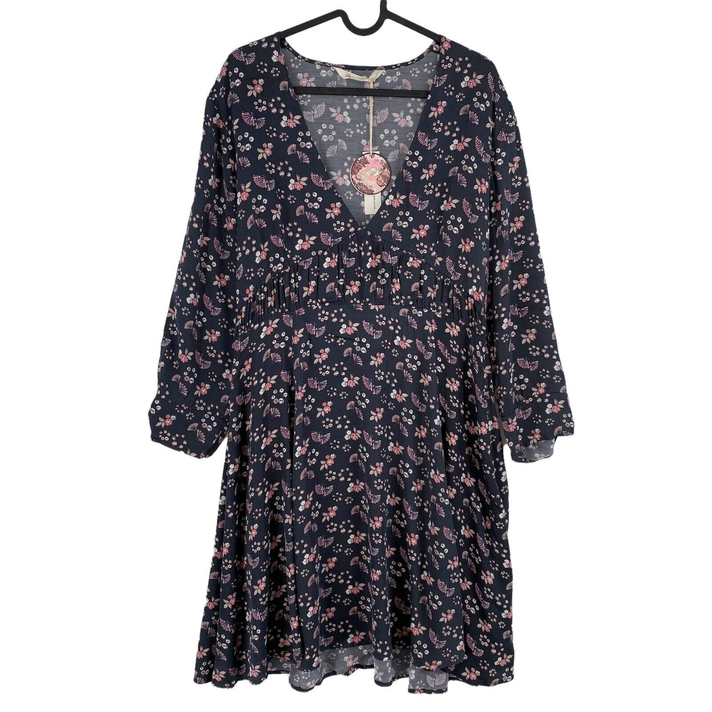 ODD MOLLY Dark Grey Cosmic Moments Long Sleeves Dress Size 3 / L