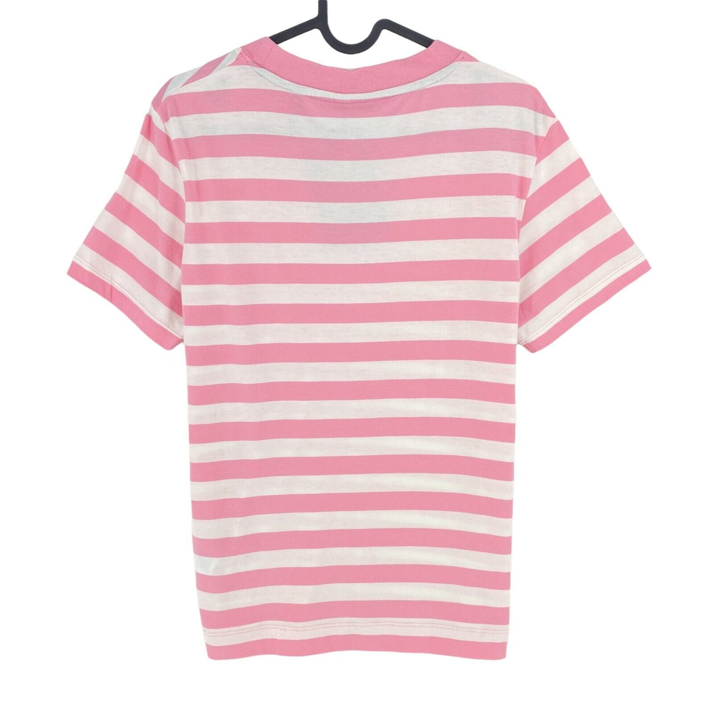 GANT Pink Striped Crew Neck T Shirt Size L