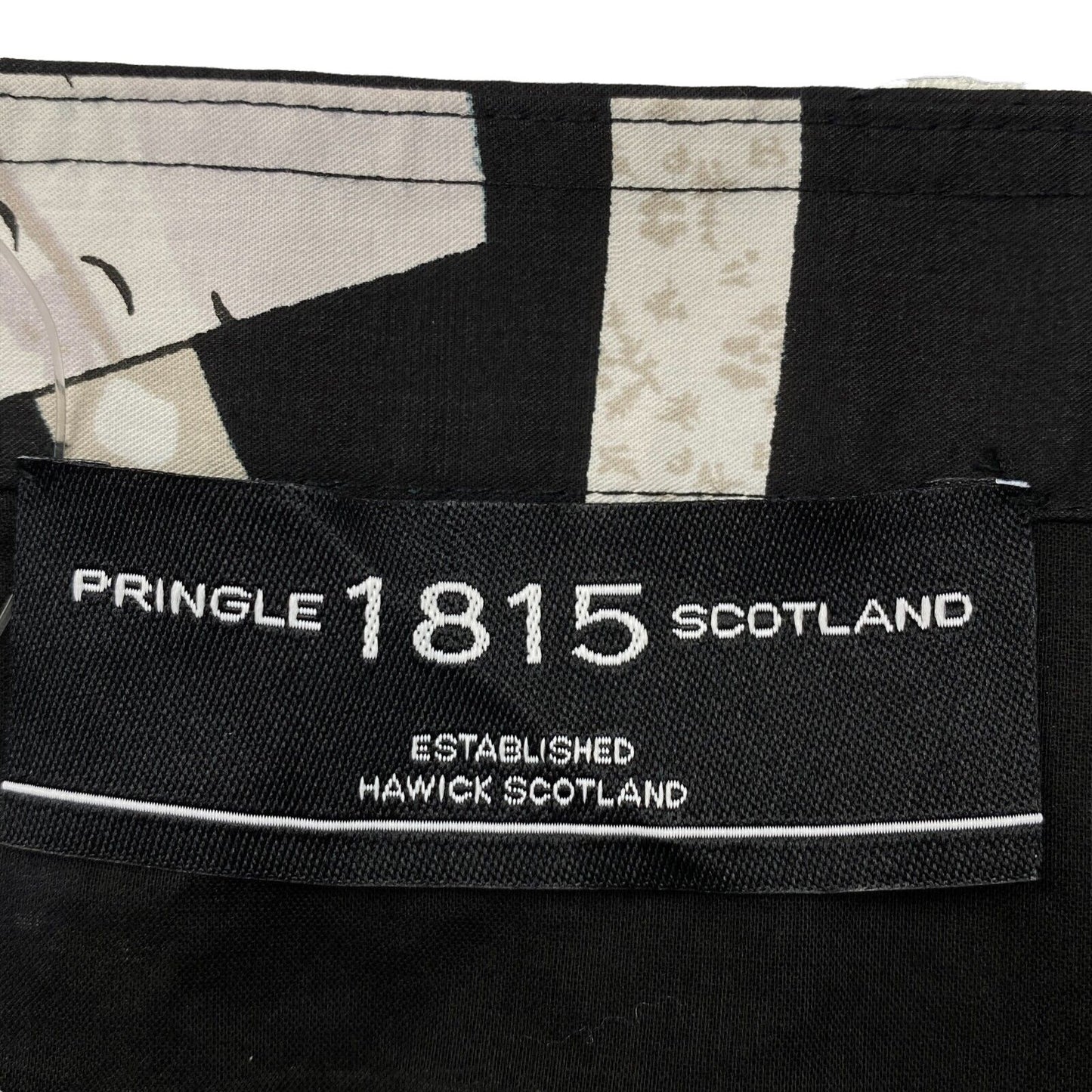 RPR €205 PRINGLE SCOTLAND 1815 Geometric Black Mini Skirt Size EU 42 UK 14 US 10