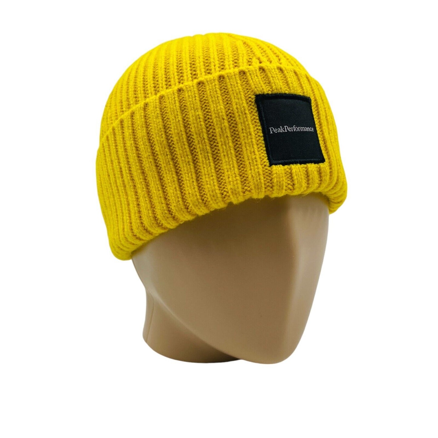 Peak Performance CORNICE HAT Unisex Yellow Acrylic Beanie Winter Hat One Size