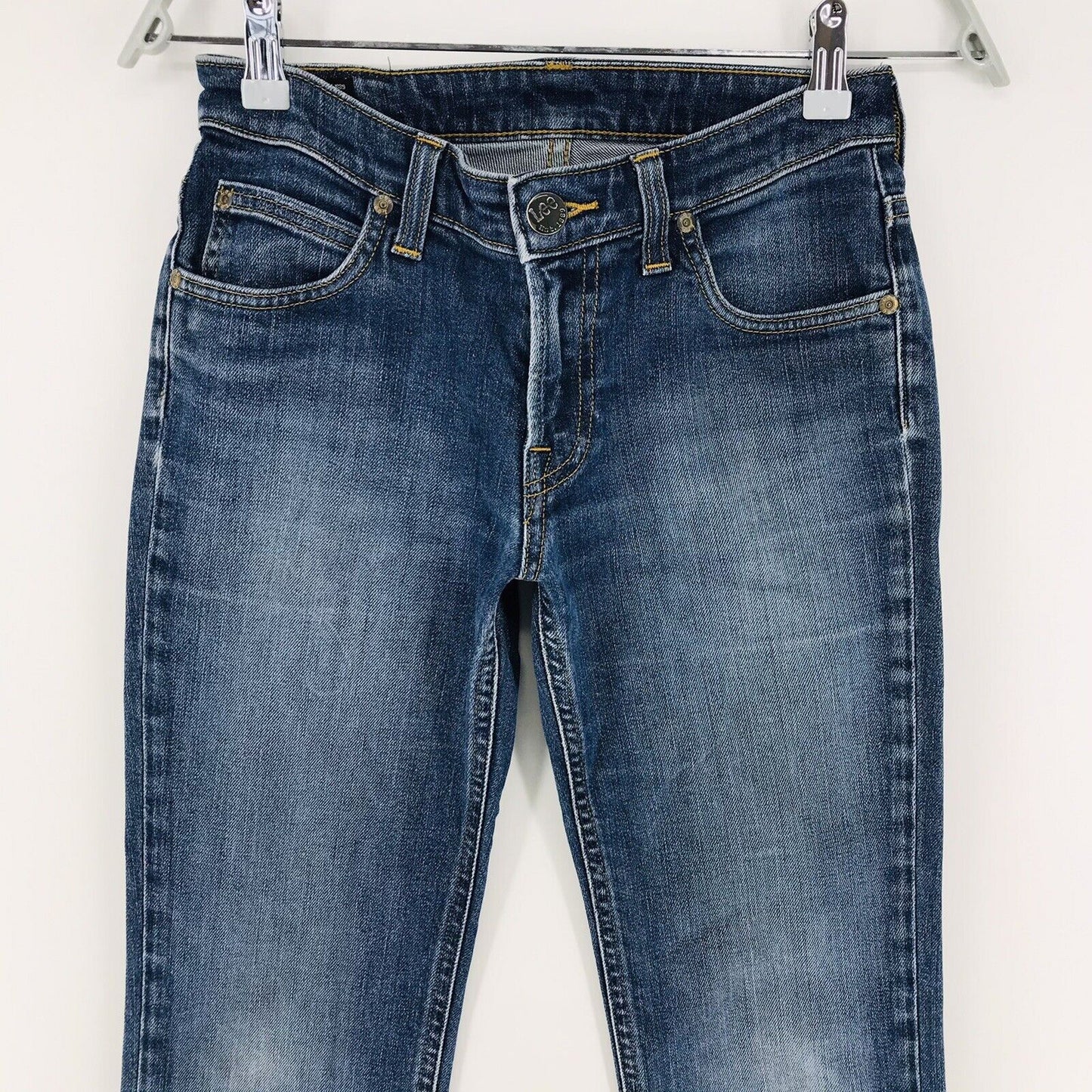 Lee MARION Damen Jeans in Dunkelblau, Stretch, reguläre Passform, gerade Passform, W25 L31