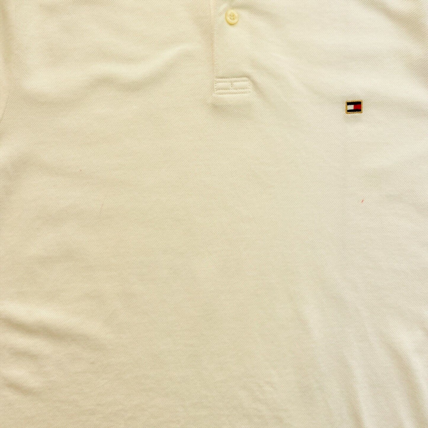 TOMMY HILFIGER White Slim Fit Polo Shirt Size M