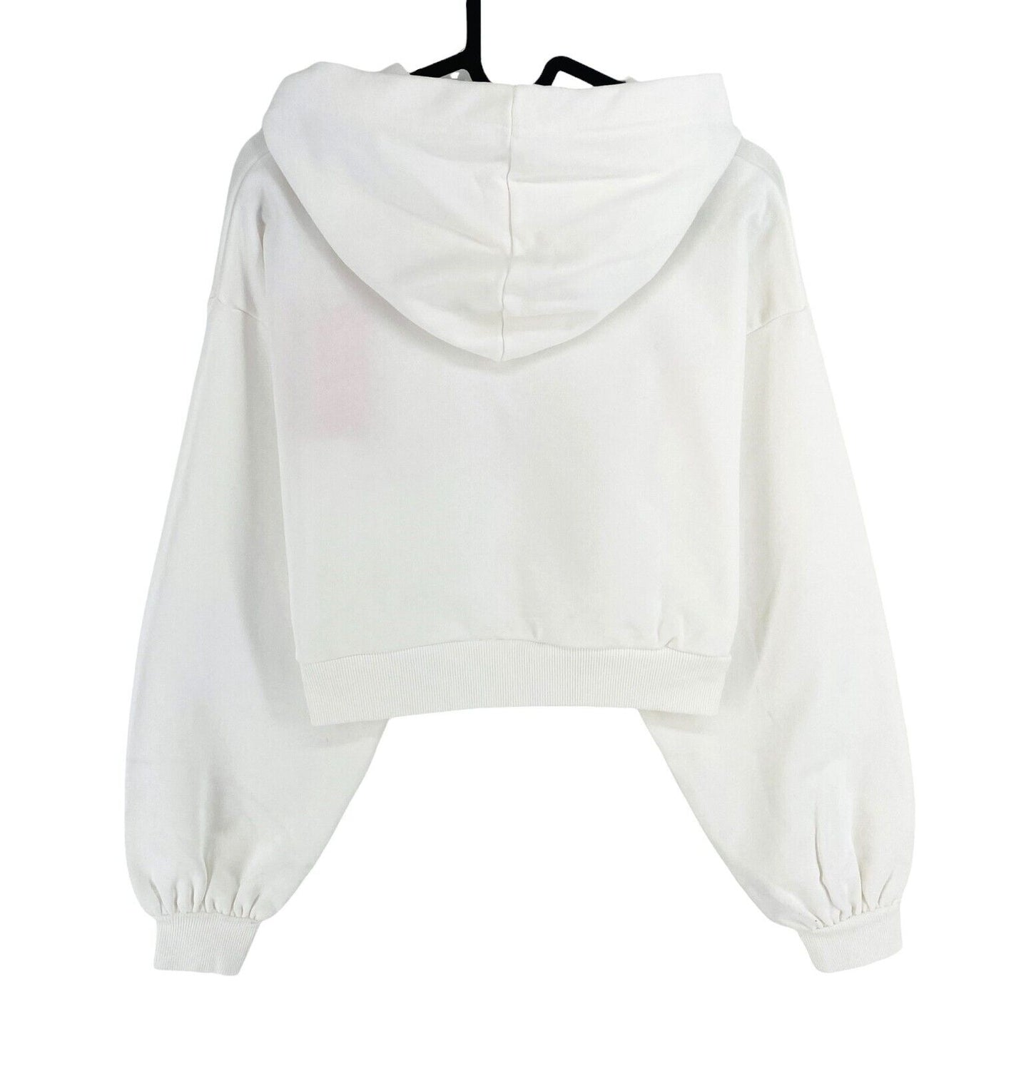 DIESEL Girls White SKRALOGO Cropped Hoodie Sweater Size 14 Years