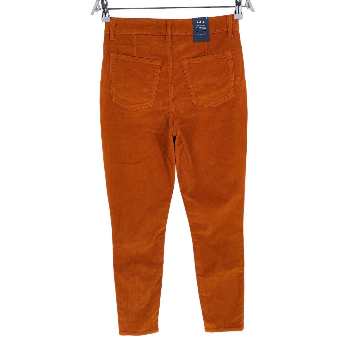 GANT Femmes Orange Foncé FARLA Corduroy Slim Fit Cropped Jeans Taille W26