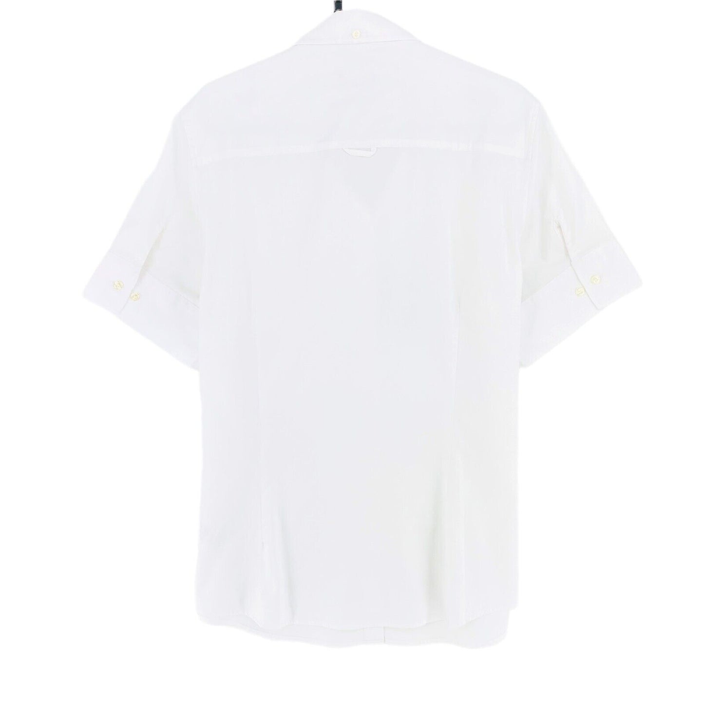 GANT Blanc Stretch Oxford Solide Chemise à manches courtes Taille EU 44 UK 16 US 14