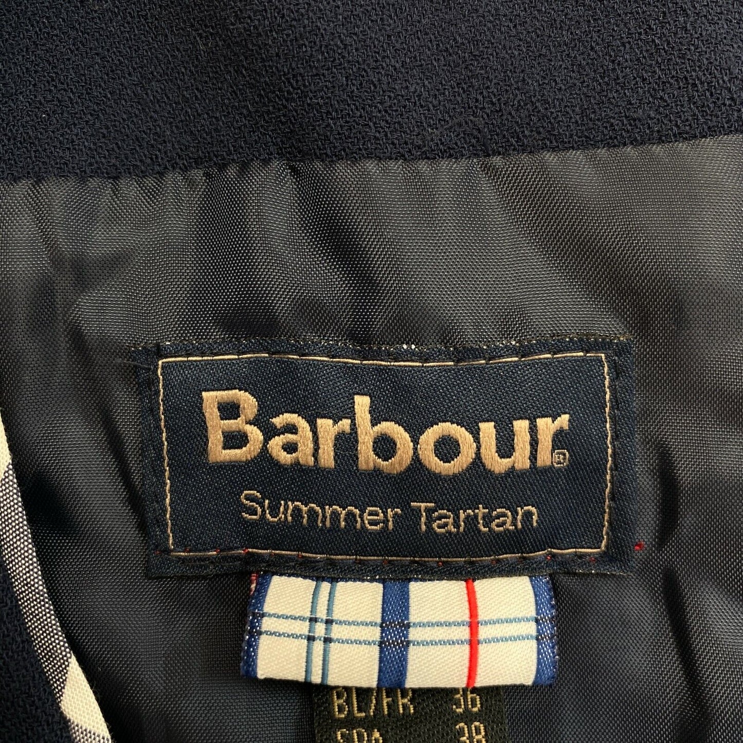 RRP 257 € BARBOUR Robe en cuir bleu marine Taille EU 34 42 UK 8 16 US 4 12