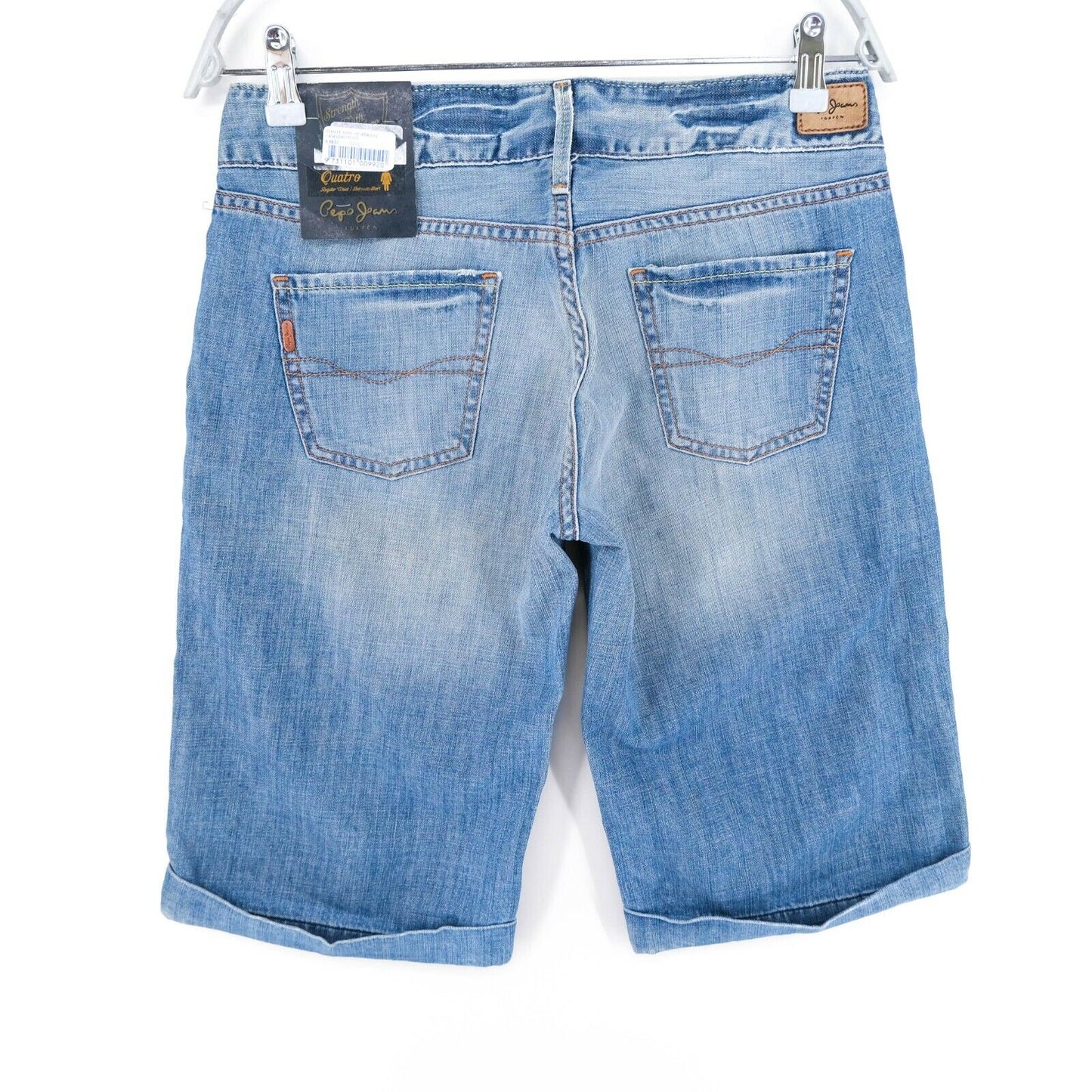 PEPE JEANS Blue Denim Shorts Size W26 W28