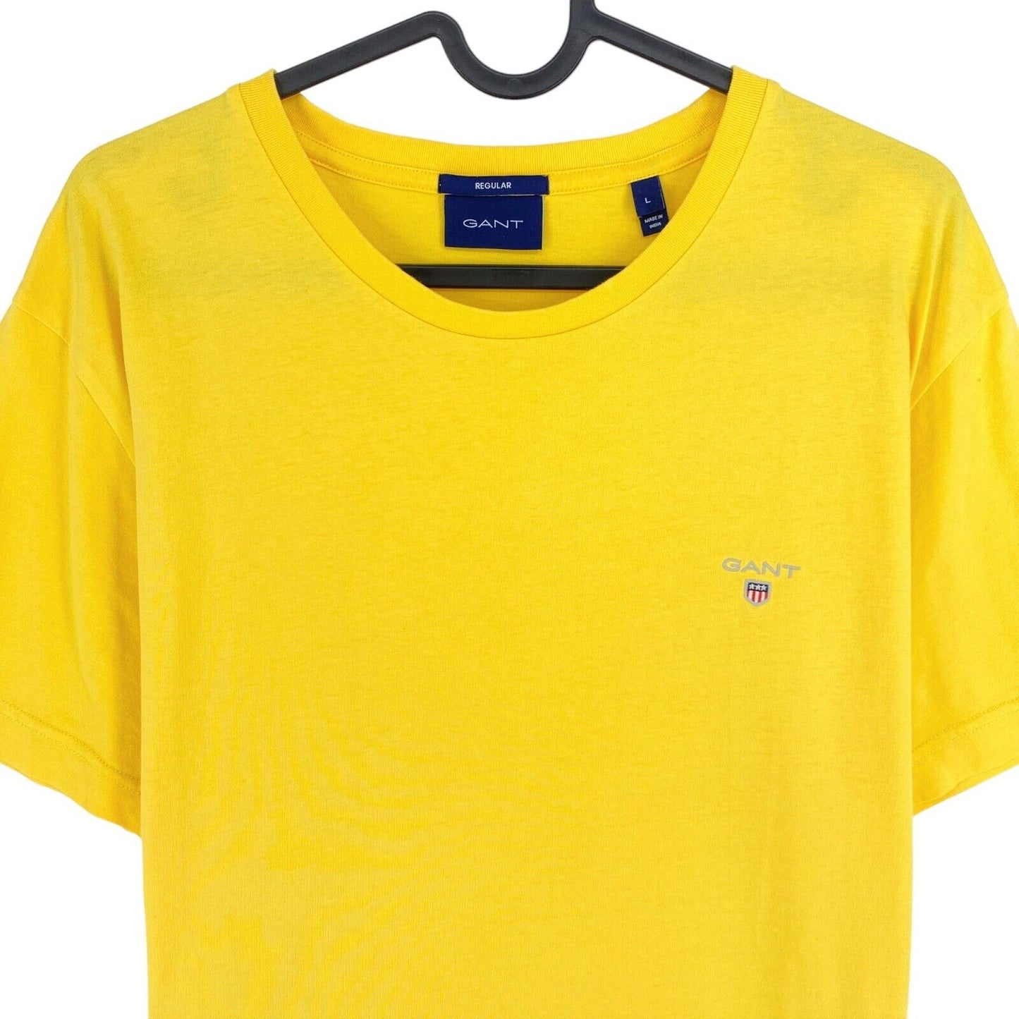 GANT Yellow Original Regular Fit Crew Neck T-Shirt Size L