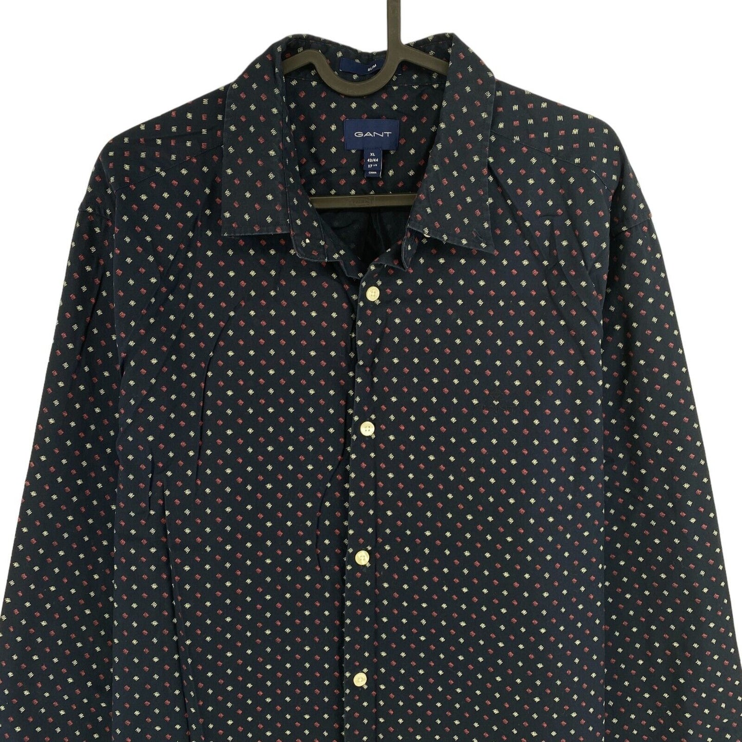 GANT Navy Blue Slim Fit Shirt Size XL 43/44 17.5