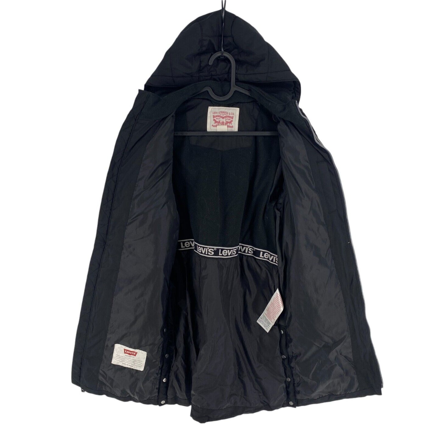 Levi`s Girls Black Hooded Jacket Coat Size 10 Years 140 cm