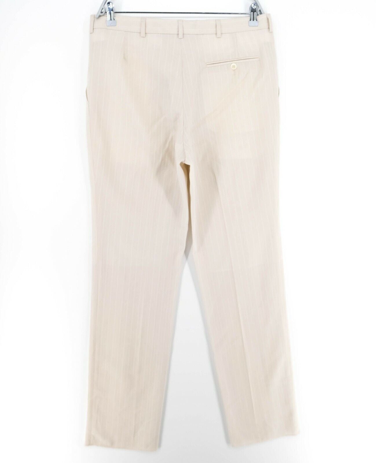 PIERRE CARDIN Beige Striped Dress Pants Trousers Size EU 46 48