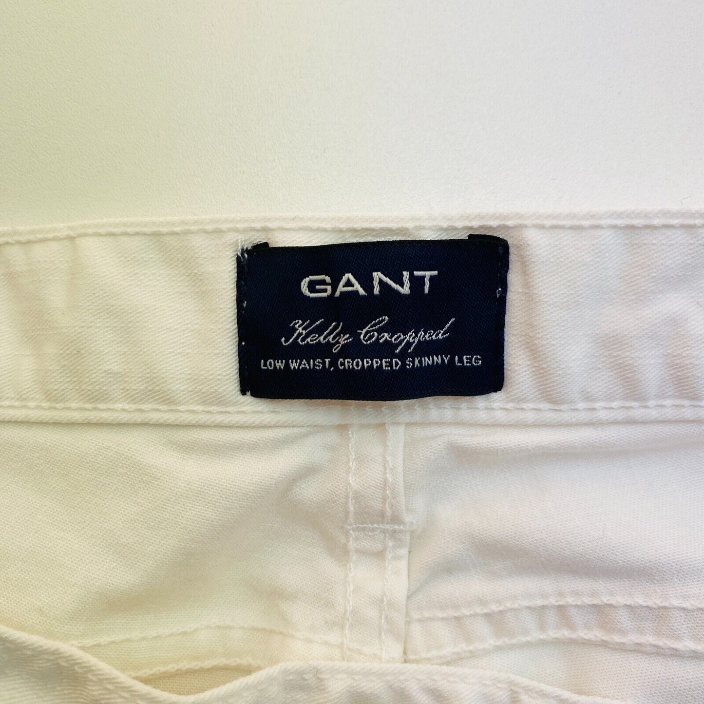 GANT Damen Jeans Kelly, verkürzt, Skinny-Bein, Weiß, Größe W32