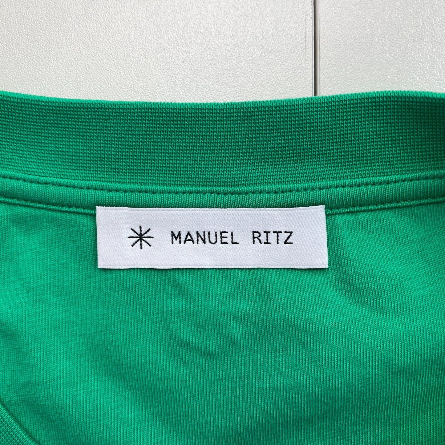 MANUEL RITZ Men Green Cotton Crew Neck Short Sleeve T Shirt Size L