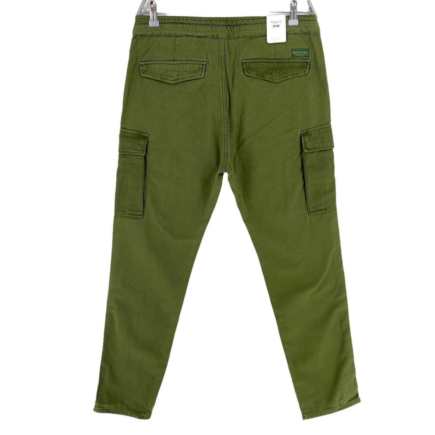 RRP €109 Scotch & Soda Green Loose Tapered Fit Pants Size W29 L32