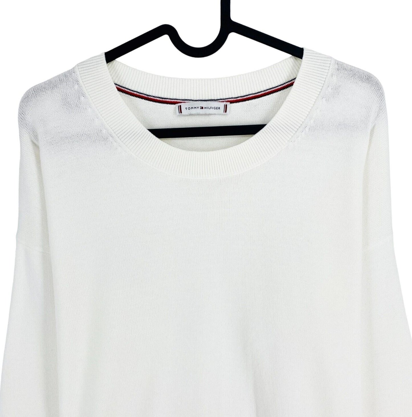 TOMMY HILFIGER Pull blanc coupe décontractée Taille L