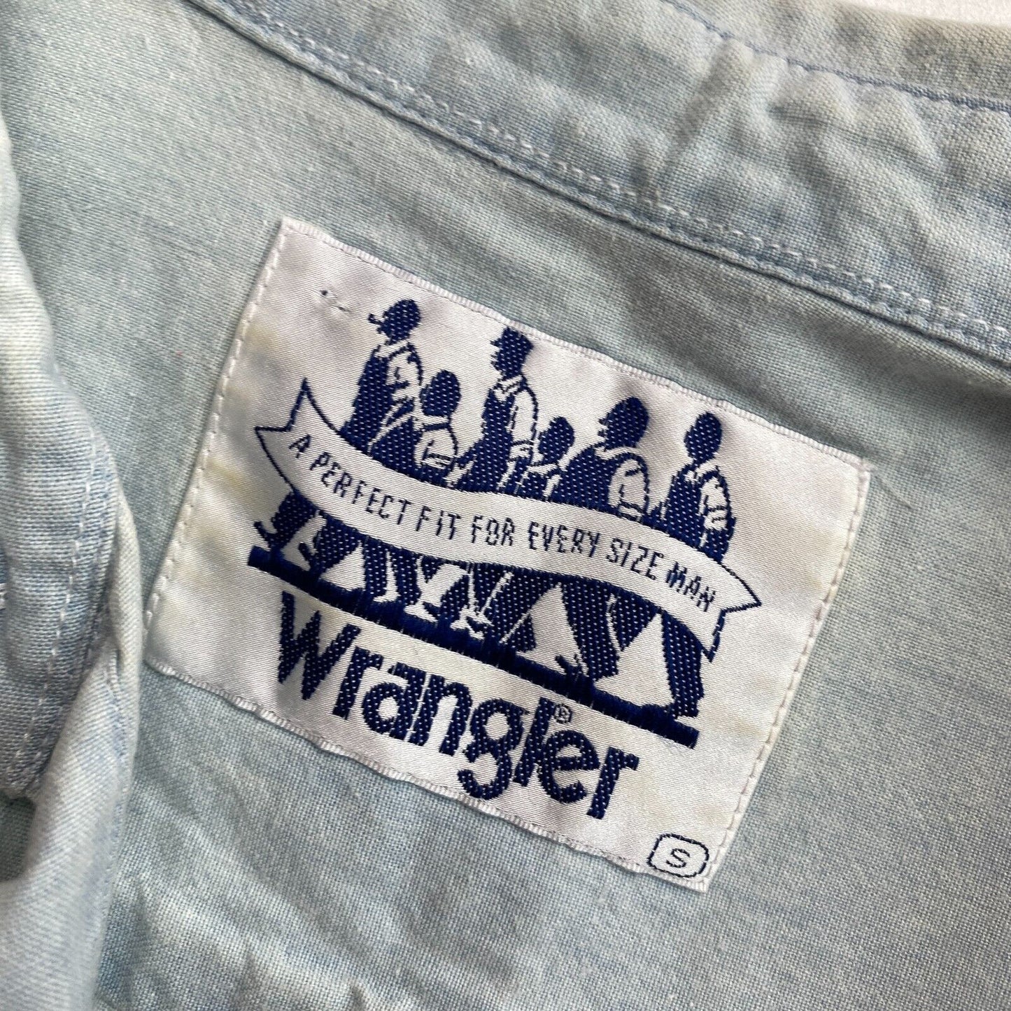 WRANGLER Blaues Kurzarmhemd Größe S