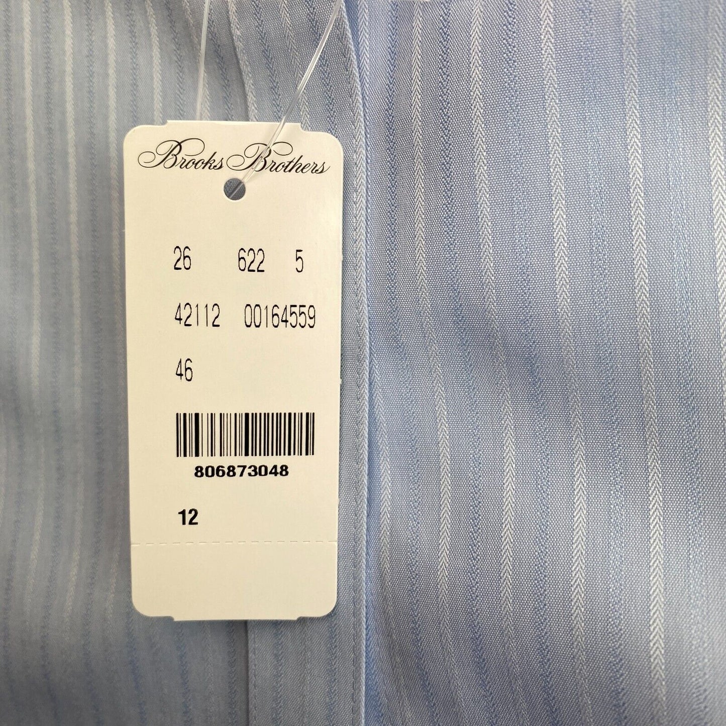 Brooks Brothers Blue Striped Fitted Cotton Shirt Size EU 40 UK 14 US 12