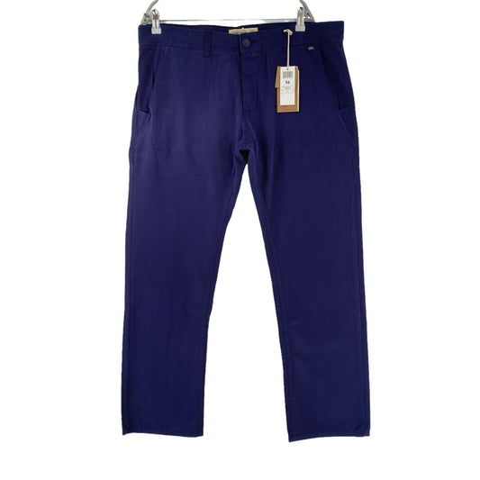 TIMEOUT Dark Blue Regular Straight Fit Chino Trousers Size EUR 50 56 W33 W38