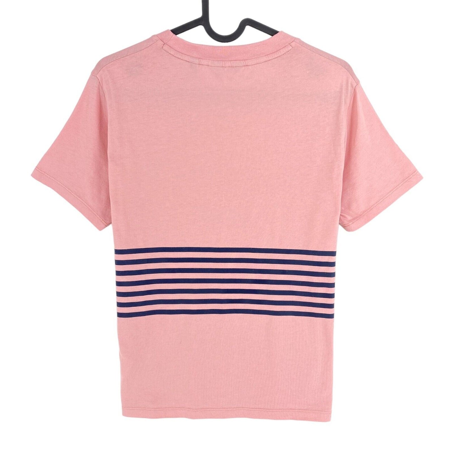 GANT T-shirt à col rond avec logo à rayures roses taille XS