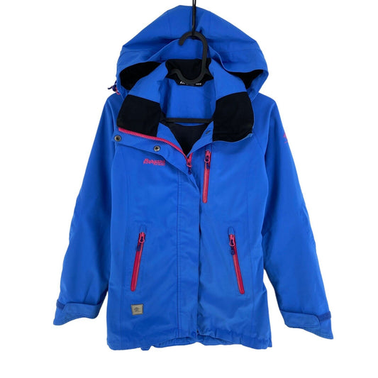 Bergans Of Norway Blue Hooded Sjoa Ski Jacket Coat Size 12 Years