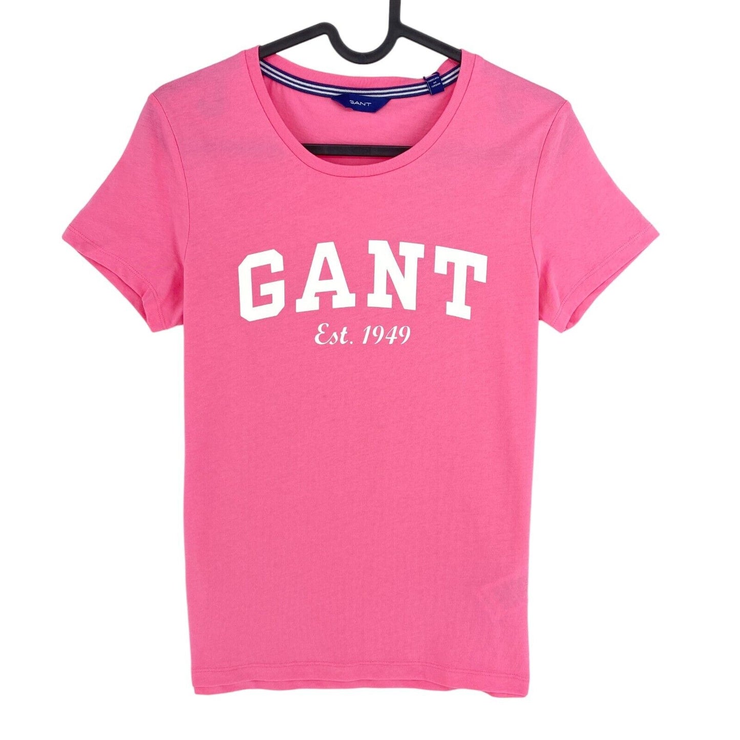 GANT Pink Logo Crew Neck T Shirt Size M