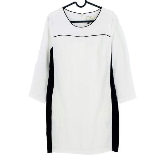 GANT White Crepe With Piping Long Sleeves Dress Size EU 36 UK 10 US 6