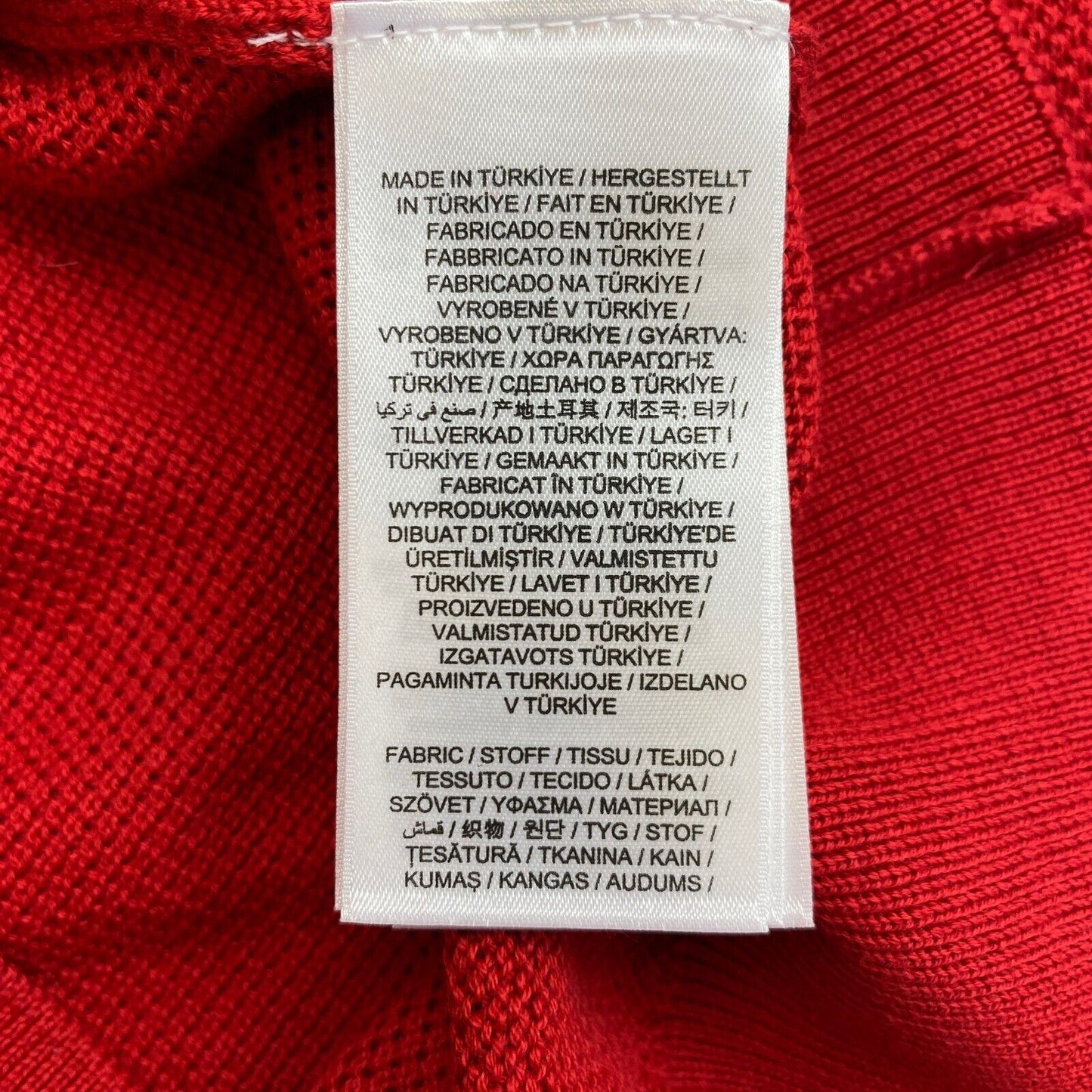 GANT Pull à col rond en piqué de coton rouge Taille L