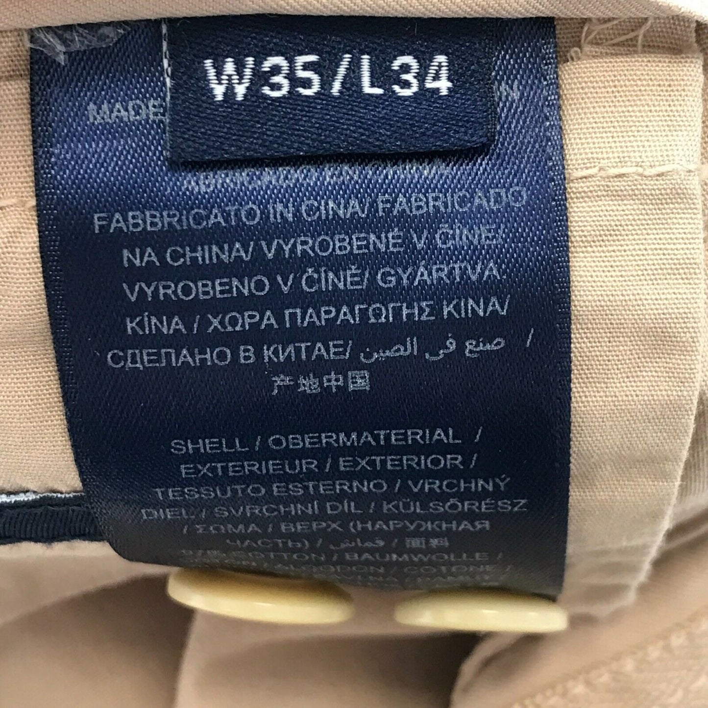 GANT Beige Chinohose Slim Fit Größe W35 L34