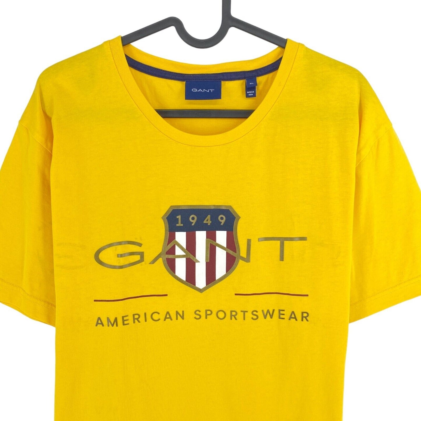 GANT Yellow Archive Shield Crew Neck Short Sleeves T Shirt Size XL