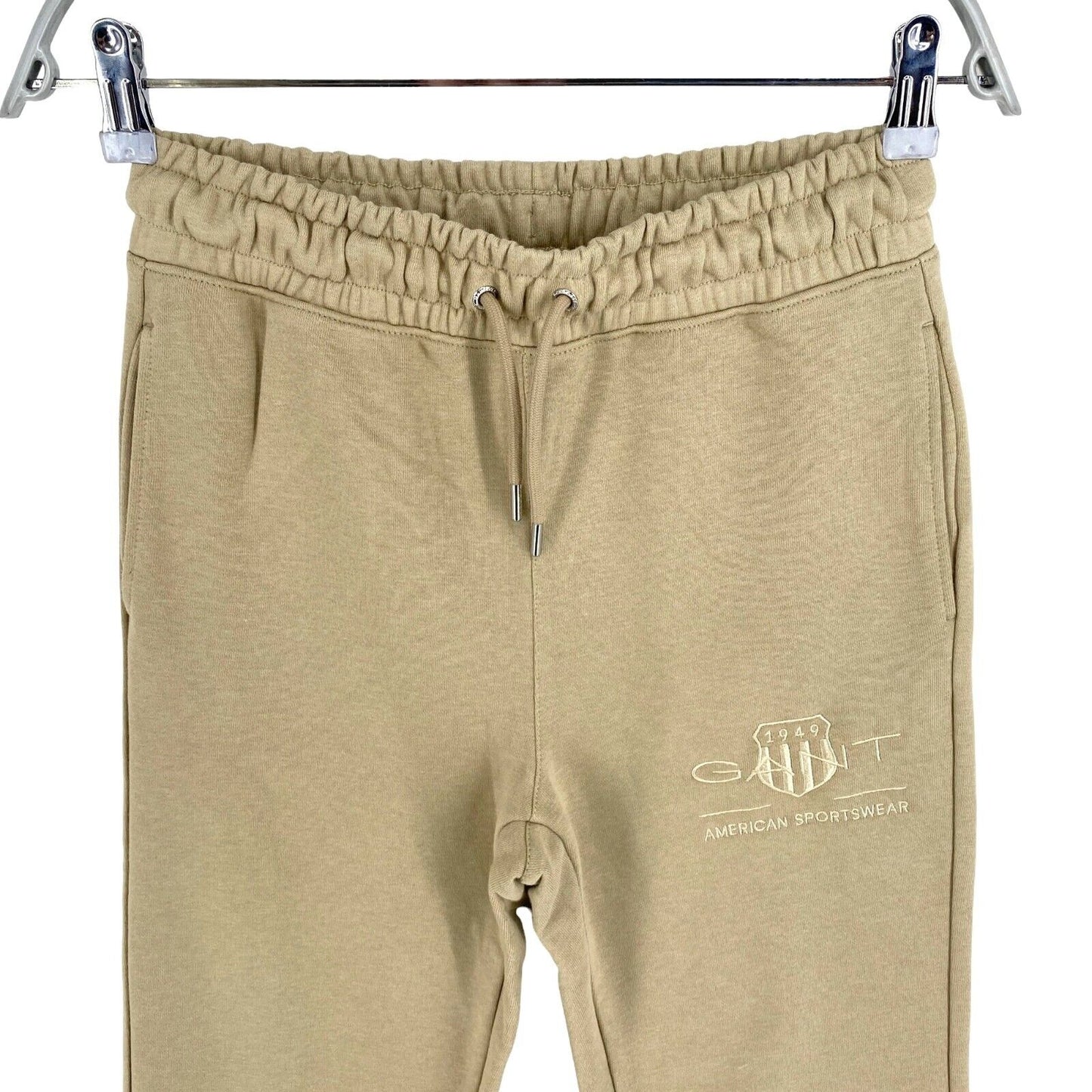 GANT Beige Reg Tonal Archive Shield Jogginghose Hose Größe XS