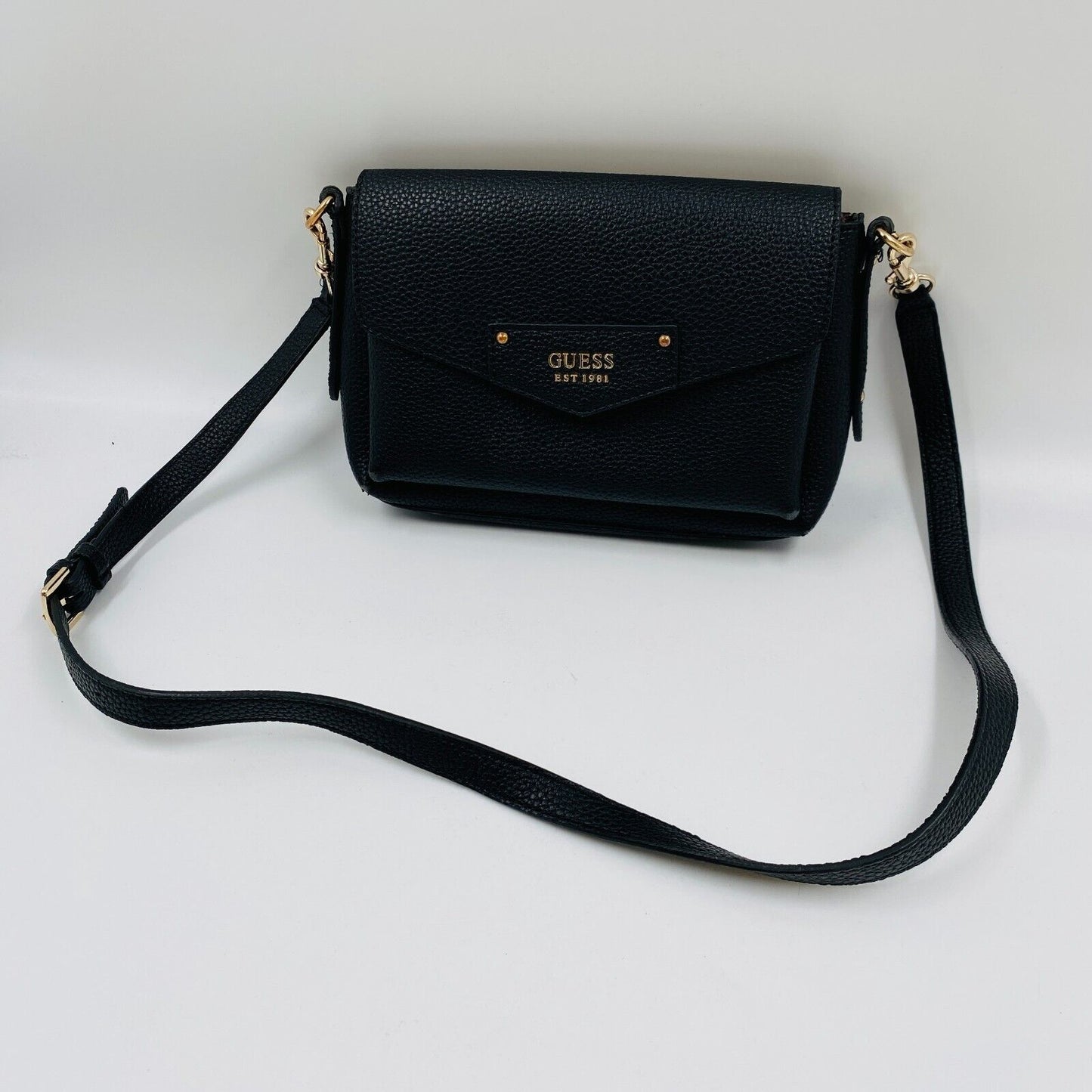 GUESS Women Black Eco Leather Shoulder Bag