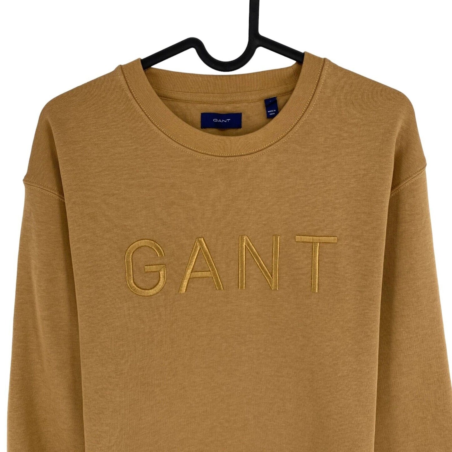 GANT Brown Tonal Logo Crew Neck Sweater Jumper Size S