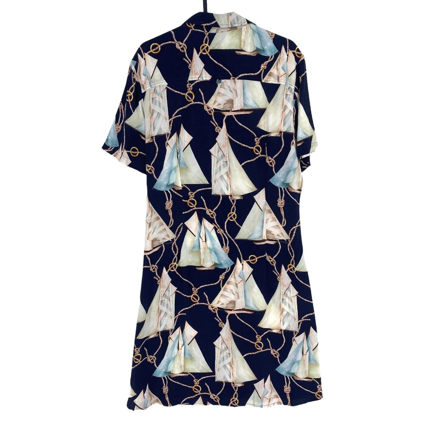 GANT Women Navy Blue Sailing Print Shirt Dress Size EU 36 UK 8 US 6