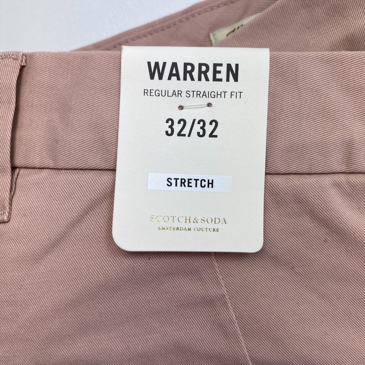 Scotch &amp; Soda Chinohose, Regular Straight Fit, Rosa, Größe W32 L32