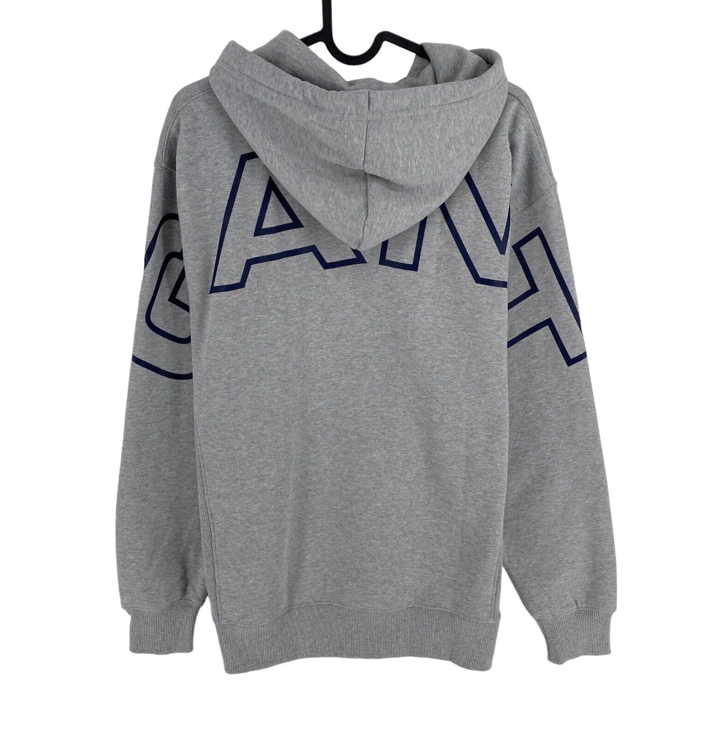 GANT Grau Retro Logo Entspannter Kapuzenpullover Pullover Größe S