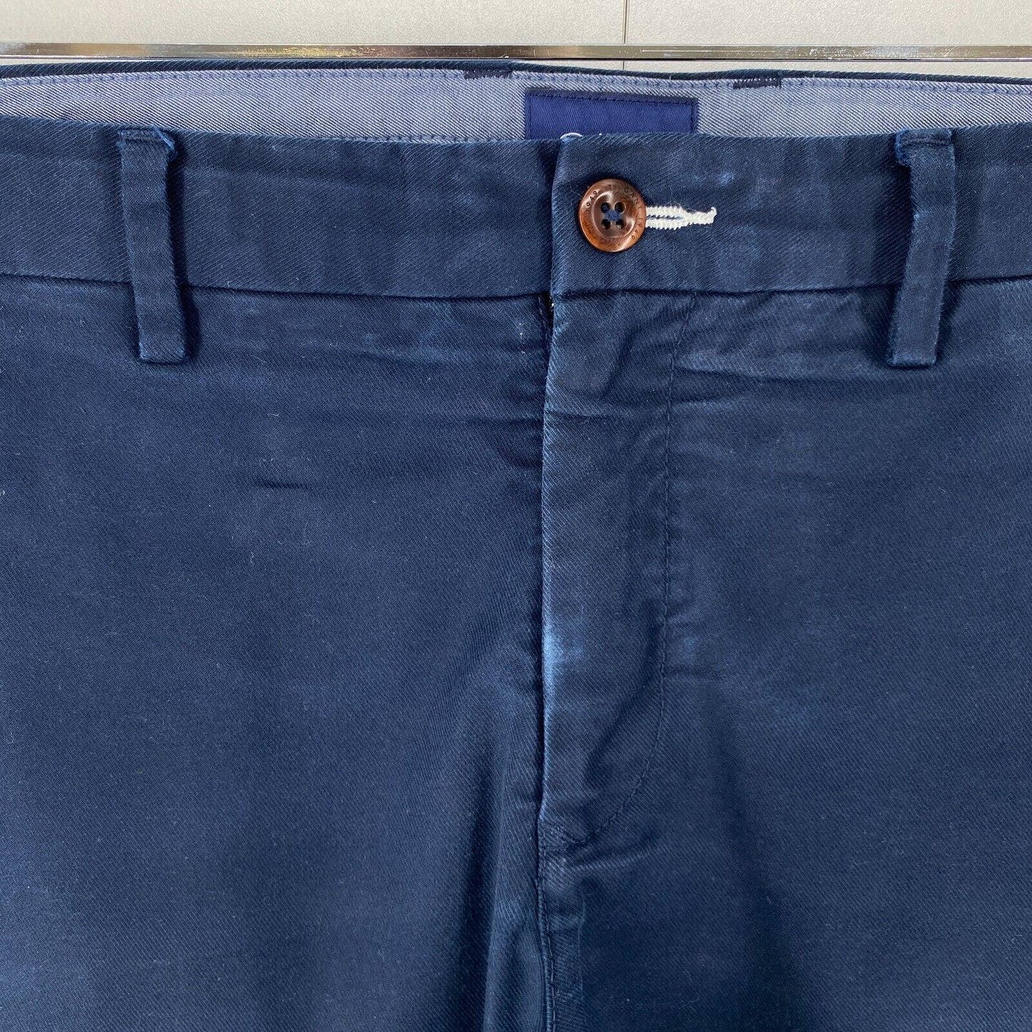 GANT Dark Blue Mens Skinny Fit Chino Trousers Size W32 L34