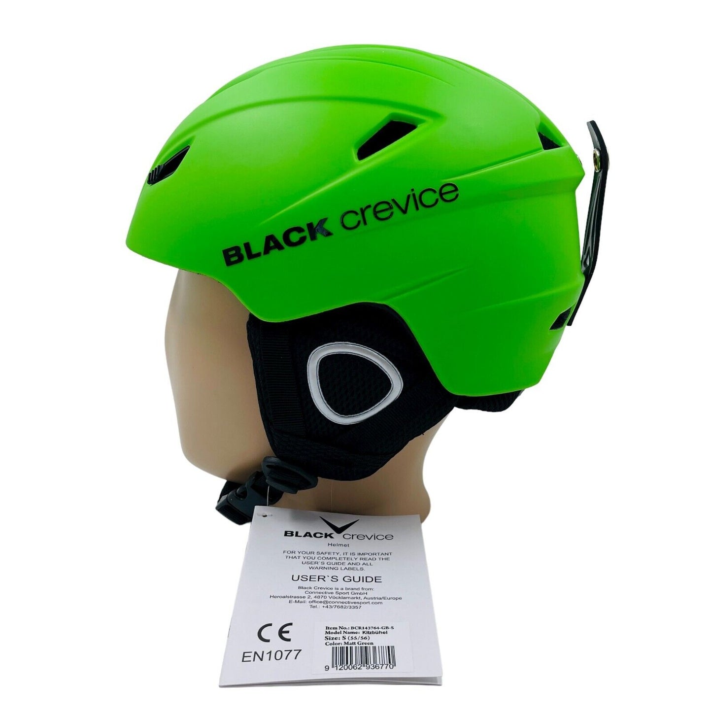 Casque de ski Black Crevice Matt Green Taille S 55 - 56 cm