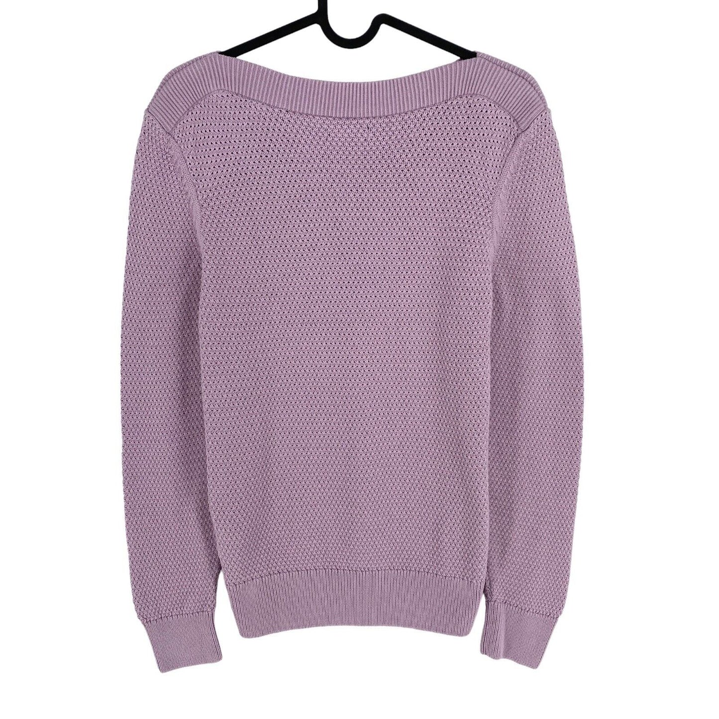 GANT Purple Cotton Texture Boat Neck Jumper Pull Taille XS