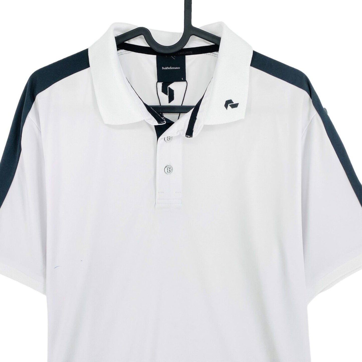 Peak Performance White Player Polo Shirt Size L