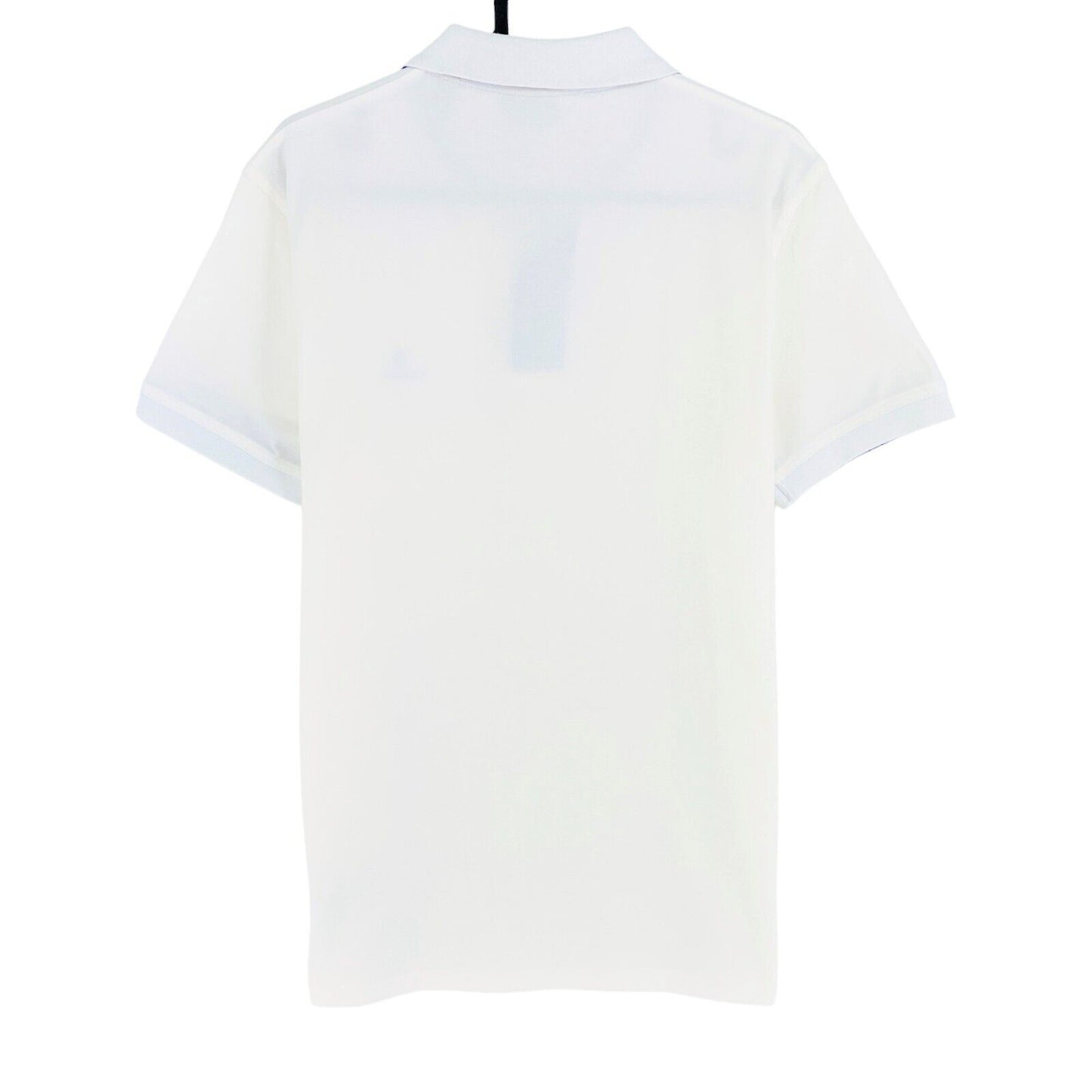 Gant White Contrast Collar Pique Rugger Polo Shirt Size M